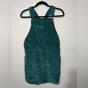 Green Corduroy Overall Skirt